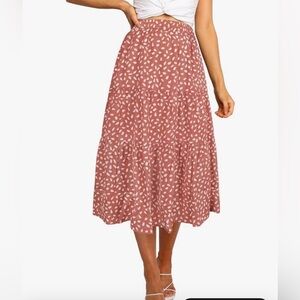 Pink Patterned Women's Skirt